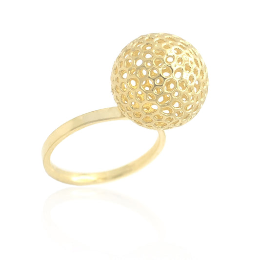 Anel Esfera Coleção Capim Dourado