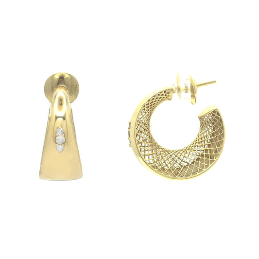 Brincos Argola Coleção Capim Dourado