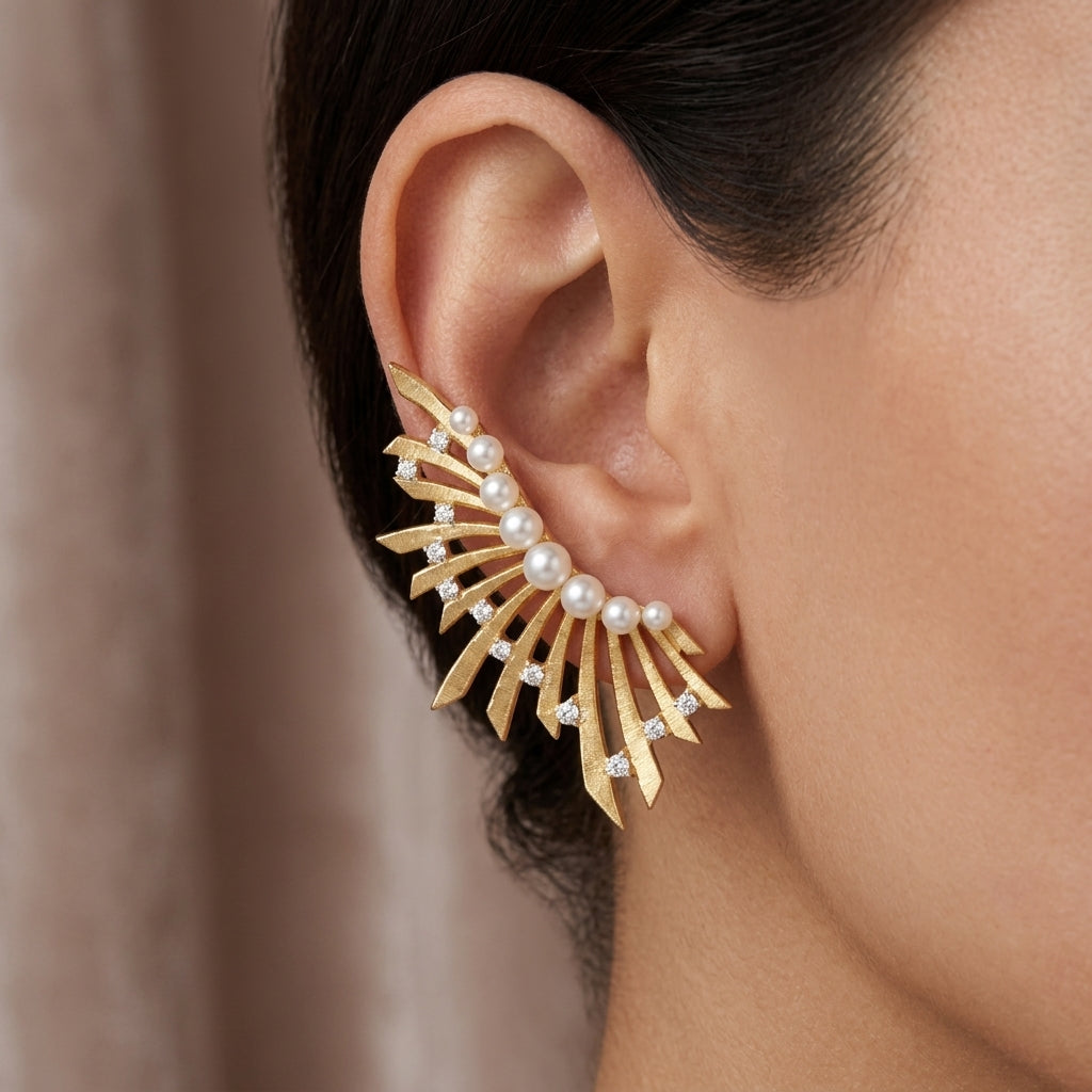 Brinco Ear Cuff Coleção O Jardim das Borboletas