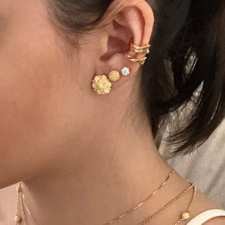 Brinco em Ouro Florzinha com Brilhantes