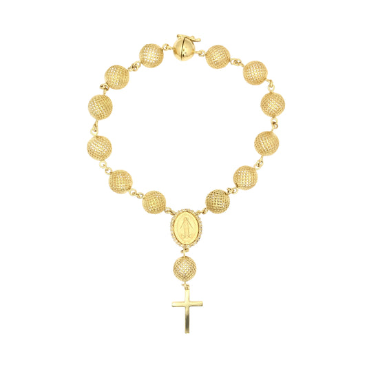 Pulseira Terço Coleção Capim Dourado